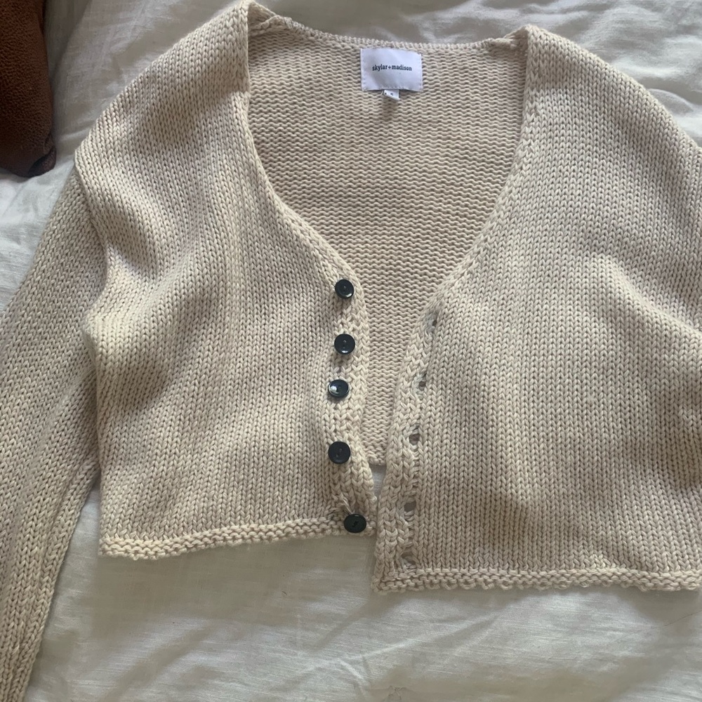 Cropped knit Cardigan from 12th Tribe size small